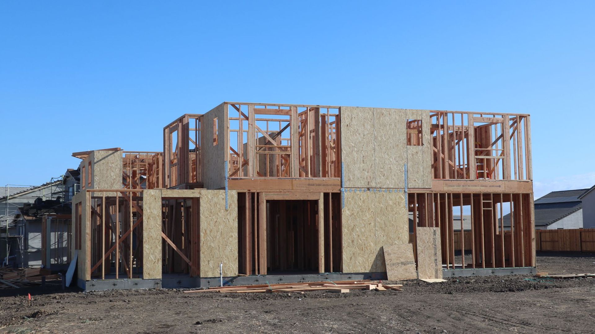 New home under construction near Conroe, TX