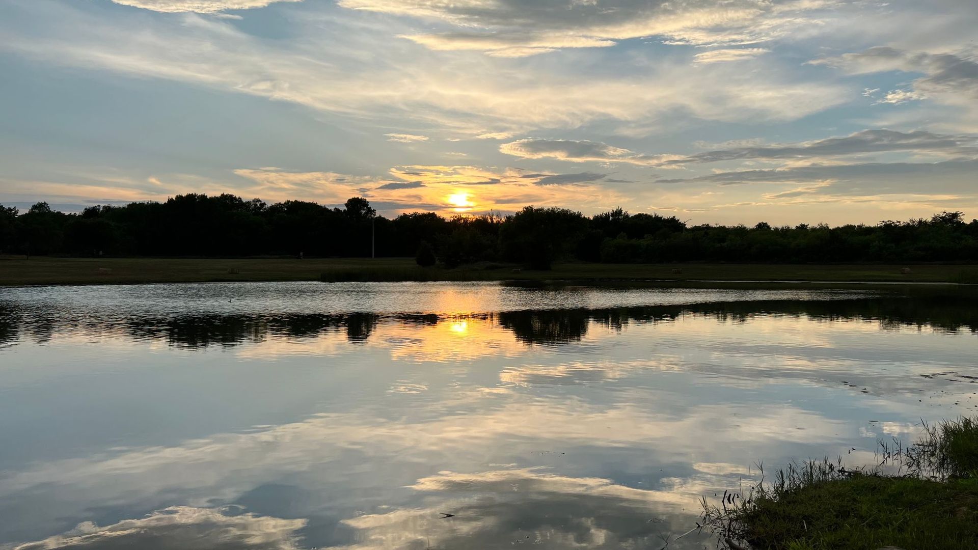 Lake at sunset near Montgomery, TX